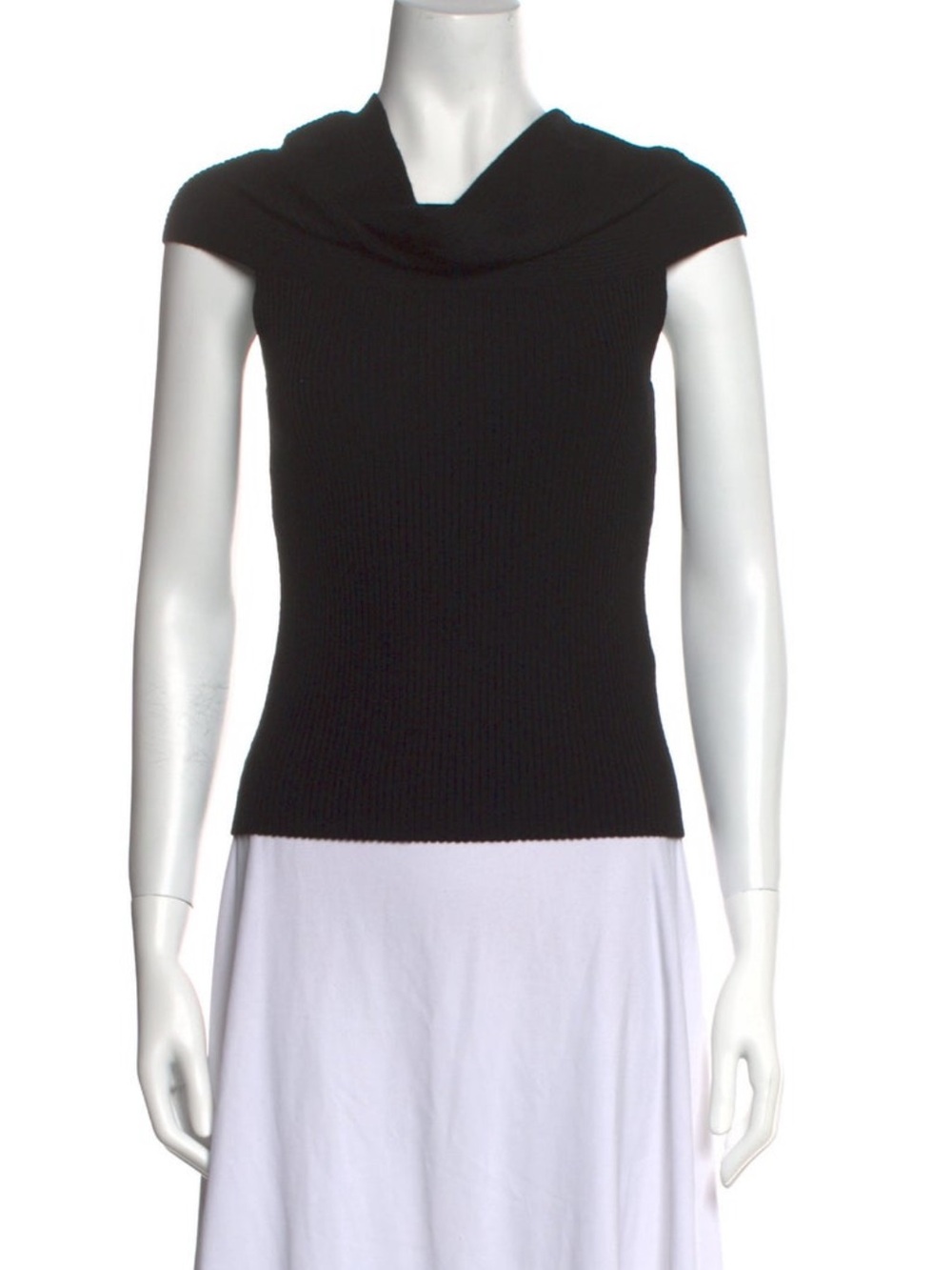 3.1 Phillip Lim Black Ribbed off the shoulder sweater Top